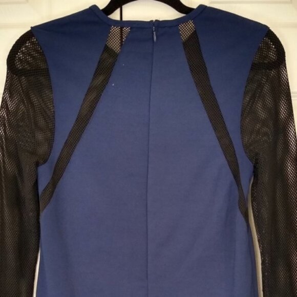 NEW Tobi "Mesh You Lots" Navy Shift Dress - Picture 7 of 13